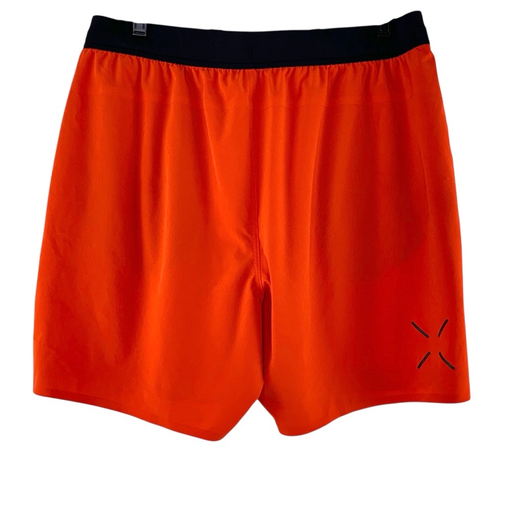 Ten Thousand Men’s Athletic Interval Shorts in Red Orange - Picture 6 of 6